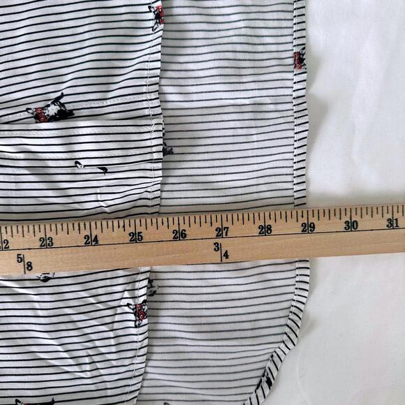 Jane and Delancey Boston Terrier print striped long sleeves top - size Small - Picture 7 of 8